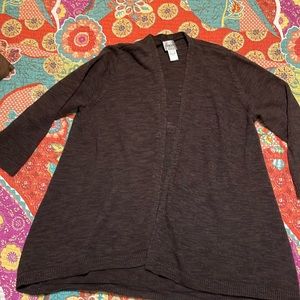 Chocolate brown open front cardigan from Chico’s size 1